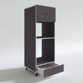 Kenzlife fırın dolabı kamile gri 162*60*56 mutfak çekmeceli ayaklı banyo kiler ofis - 3