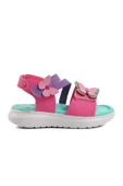 Aspor Fuşya Nubuk Kız Çocuk Düz Sandalet - 1