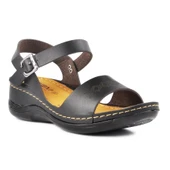 Aspor Siyah Kadın Düz Sandalet - 3