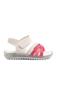 Aspor Beyaz Fuşya Pembe Bebek Düz Sandalet - 1