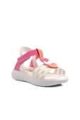 Aspor Beyaz Fuşya Pembe Kız Çocuk Düz Sandalet - 3