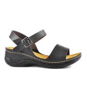 Aspor Siyah Kadın Düz Sandalet - 1