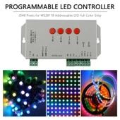 T1000S LED Piksel Kontrol Cihazı Düzenleme Yazılımı 2048 SD Kart kayıt DC 5-24V Işık aydınlatma 256MB Hafıza WS2811 RGB destekli - 1