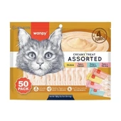 Wanpy Karışık 4 Lezzetli Sıvı Kedi Ödül Maması 50 Adet 14 Gr - 1