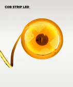 12V COB Şerit Led Amber Işık  - Metrede 360 Led - 5 Metre - 2