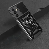 Galaxy A26 Kılıf Magnetik Standlı Kamera Korumalı Zore Sürgülü Vega Kapak - 9