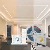 Tek renk piksel Şerit kontrol cihazı dokunmatik panel kablosuz anahtar uzaktan kumanda 15metre beyaz KTF-PC028 4 kanal 12/24V - 7