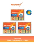 Macromax Klasik Yeşil Sünger 5'li (Düz) x 3 Adet - 1