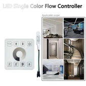 Tek renk piksel Şerit kontrol cihazı dokunmatik panel kablosuz anahtar uzaktan kumanda 15metre beyaz KTF-PC028 4 kanal 12/24V - 1