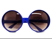 Yuvarlak Yeşilçam 80 li 90 lı Yıllar Parti Gözlüğü Retro Mavi Renk thumbnail 2
