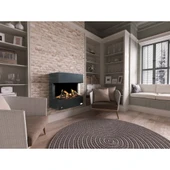 Revega H75AB Uzaktan Kumandalı Hermetik Doğalgaz Soba Şömine Dekoratif Gerçek Alevli Soba - 4