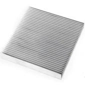 10cm x 10cm x 1.8cm Alüminyum Metal Soğutucu Blok  Radyatör Amfi Led Entegre Transistor Vga Ram Memory Cpu Gpu Peltier Isı Düşürücü thumbnail 1