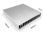 10cm x 10cm x 1.8cm Alüminyum Metal Soğutucu Blok  Radyatör Amfi Led Entegre Transistor Vga Ram Memory Cpu Gpu Peltier Isı Düşürücü thumbnail 3