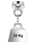 Knd32 Mıknatıs 36kg  N52 Halka Askı Taşıyıcı Çekici Super Güçlü Neodyum Dolap Ofis Ev Hobi Oyuncak İnşaat Endüstriyel - 4