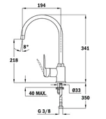 TEKA SP 995 METALİK SİYAH YÜKSEK BAŞLIKLI MUTFAK EVİYE BATARYASI - 1