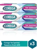 Corega Gün Boyu Güçlü Tutuş Diş Protez Yapıştırıcı Tat İçermez Krem 40 gr 3 Adet - 1