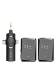 ULTRATEKNO 3.5mm Jack + Type-C + iPhone Girişli İkili Kablosuz Yaka Mikrofonu 3in1 Kamera PC Android iOS Uyumlu - 1