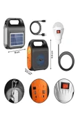 ULTRATEKNO KTF-1837 Güneş Panelli El Fenerli Powerbank Özellikli Kamp Tipi Taşınabilir Bluetooth Hoparlör Radyo - 7