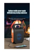 ULTRATEKNO KTF-1837 Güneş Panelli El Fenerli Powerbank Özellikli Kamp Tipi Taşınabilir Bluetooth Hoparlör Radyo - 2