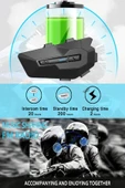 ULTRATEKNO Yeni Model Maxto MX2 Intercom Motosiklet Kask Hoparlörü Bluetooth Intercom Hi-Fi Ses IPX6 - 7