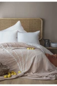 Apricitas HOME Müslin Collection June Bej Çift Kişilik Müslin Yatak Örtülü %100 Pamuk Nevresim Takımı - 1