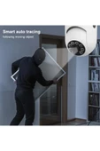 BiNtech Gece Görüşlü 360 Derece Led Işık 1080p Wifi Kamera Kablosuz Panoramik Ev Güvenlik Ampul Kamerası - 4