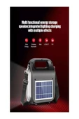 ULTRATEKNO KTF-1837 Güneş Panelli El Fenerli Powerbank Özellikli Kamp Tipi Taşınabilir Bluetooth Hoparlör Radyo - 6
