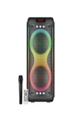 ULTRATEKNO BTS-1829 100W Karaoke Ses Sistemi 2x10 inç RGB Efektli Party Box Mikrofonlu Bluetooth Hoparlör - 1