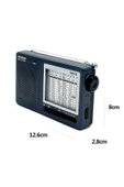 Tecsun R-9012 Taşınabilir Analog Radyo Kısa Dalga FM Stereo Alıcı FM/MW/SW 12 Bantlı Dünya Radyosu thumbnail 2