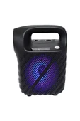 ULTRATEKNO GTS1525 RGB Işıklı 4 inç Taşınabilir Bluetooth Hoparlör FM Radyo Parti Hoparlörü Acil Durum Feneri - 2