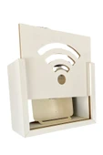 Duvar Düzenleyici Ahşap Dekoratif Beyaz Wifi Kutusu Modem saklama kutusu - 4
