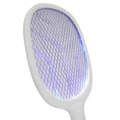 ASONIC AS-A25, Beyaz-Gri, 3000V, Raket Tipi, UV Mor Isikli, 1200mAh, Bataryali, Sarj Edilebilir, Sinek Öldürücü thumbnail 3