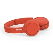 PHILIPS TAH4205RD/00, KIRMIZI, Bluetooth 5.0, Kablosuz, Bas Arttirma Dügmesi, Yastikli Kafa Bandi, 29saat Oynatma Süresi, 10mt Algilama Mesafesi, Microfonlu Kulak Üstü Kulaklik - 3
