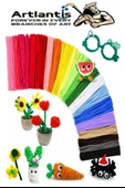 Şönil Pastel Metalik ve Ana Renkler 30 cm 150 li 1 Paket Renkli Tüylü Tel Peluş Tel 30 cm Elişi Okul Projeleri Süsleme - 4