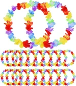 Nessiworld Hawaii Çiçekli Boyun Kolyesi - Renkli Tropikal Parti Leisi 12 Adet - 1