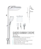 VALTEMO QUADRO RAİNWAY CHROME ROBOT DUŞ SETİ - 1