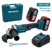 MAX EXTRA MXP6890 - 115mm Çift Akülü Kömürsüz Avuç Taşlama 20 Volt 4 Amper (Devir Ayarlı) - 1
