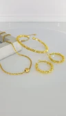 Işıltılı Gold Çelik Takı Seti 347 - 2