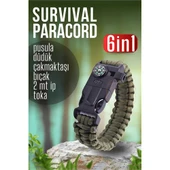 ModaCar Survival Kit Paracord Kamp Kiti Hayatta Kalma Kamp Bilekliği - 1