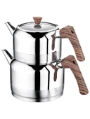 Evimsaray Doğa Aile Boy Çelik Çaydanlık - 1