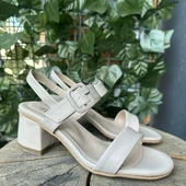 Year Bej Cilt Topuklu Ayakkabı - 2