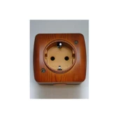 8 Adet Sıva Üstü Kiraz Ahşap Renkli Priz Elbi / Alsu thumbnail 1