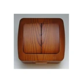 8 Adet Sıva Üstü Kiraz Ahşap Renkli Komütatör İkili Anahtar Elbi / Alsu thumbnail 1