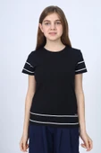 Toontoy Kız Çocuk Okul Baskılı Tişört - 1