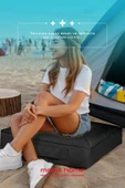 Moda Home Bedding Sıvı Geçirmez Minder | Dekoratif,Balkon, Bahçe, Plaj, Kamp, Havuz ve Palet Minderi(Kare Siyah) - 7