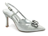 Feles V Toka Detaylı Arkası Açık Stiletto Kadın Topuklu Ayakkabı thumbnail 7