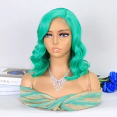 Açık Yeşil Yan Tül Peruk thumbnail 3