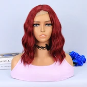 Kızıl Fiber Sentetik Tül Peruk thumbnail 1