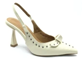 Feles Zımba Kurdela Detaylı Arkası Açık Stiletto Kadın Topuklu Ayakkabı thumbnail 8