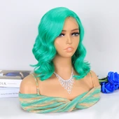 Açık Yeşil Yan Tül Peruk thumbnail 2